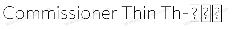 Commissioner Thin Th字体转换